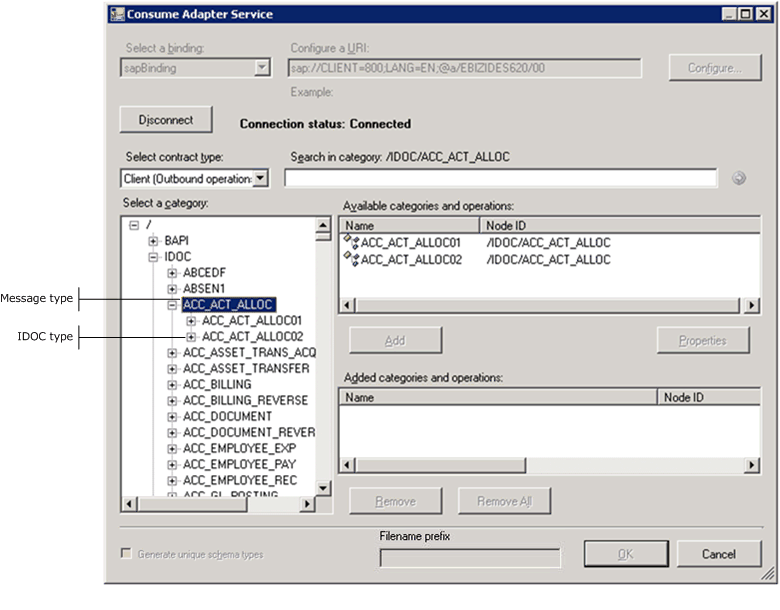 Exploración de tipos IDOC