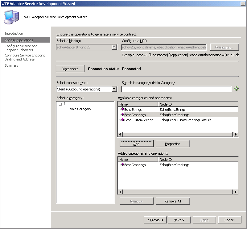 Seleccione Contract and Operations