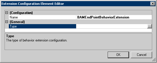 Editor de elementos de configuración de extensión