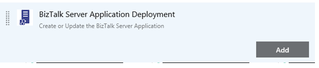 Agregue una tarea de eeployment de BizTalk Server aplicación a la versión de canalización para Azure DevOps.