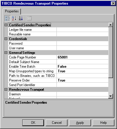 Imagen que muestra dónde expandir Propiedades de remitente certificado.