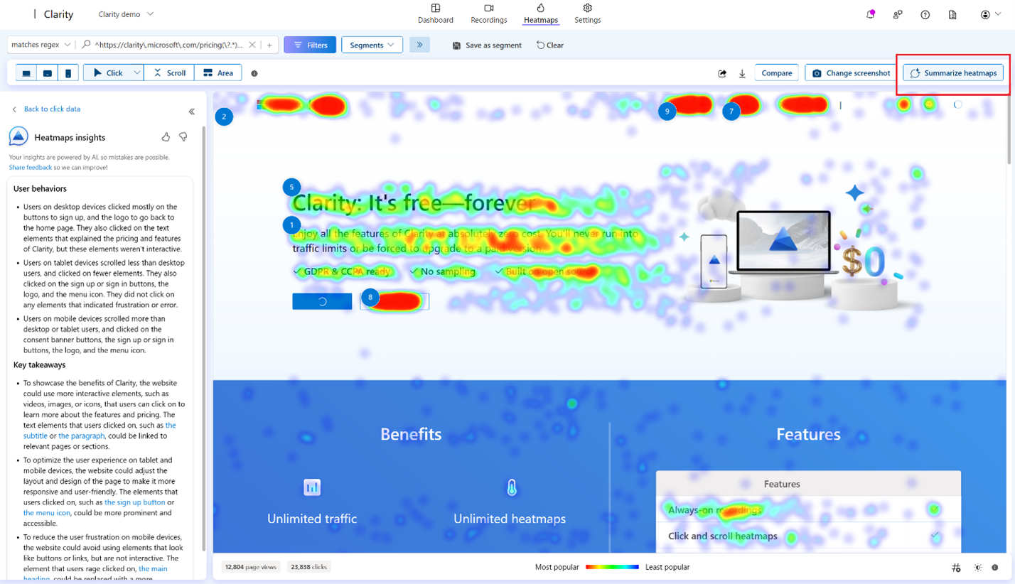 Reselect summarize heatmaps icon.