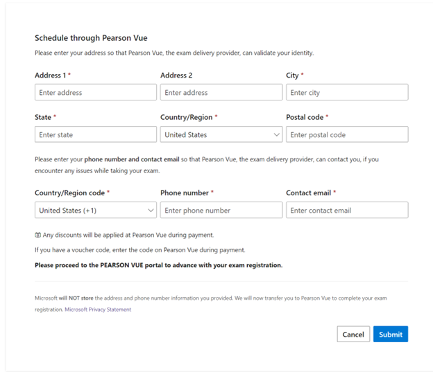 Programar a través de la página de Pearson Vue.