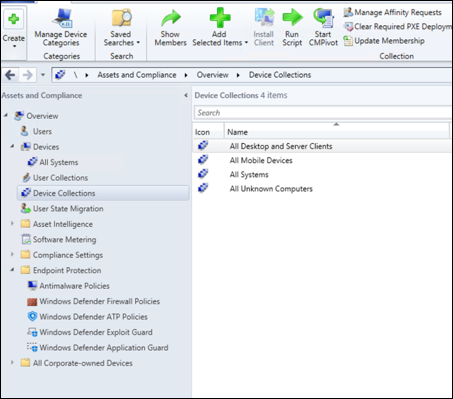 Captura de pantalla del asistente de Microsoft Configuration Manager 1.