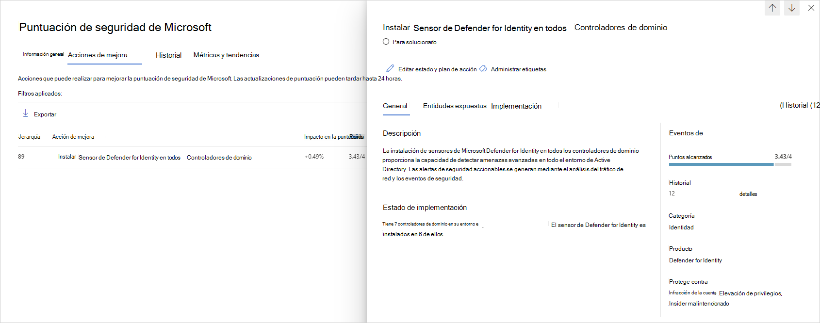 Instale Defender for Identity Sensor en todos los controladores de dominio.