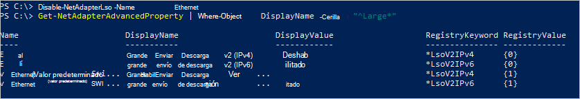 Deshabilite el estado de LSO.