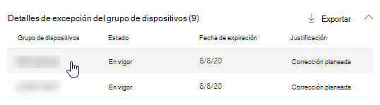 Muestra cómo seleccionar un grupo de dispositivos específico.