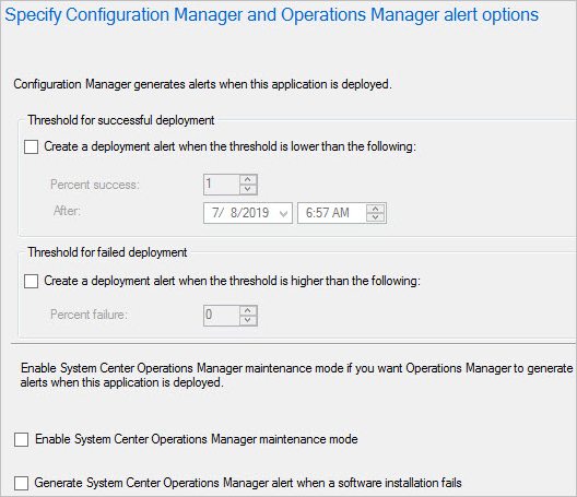 Especificar la configuración de alertas