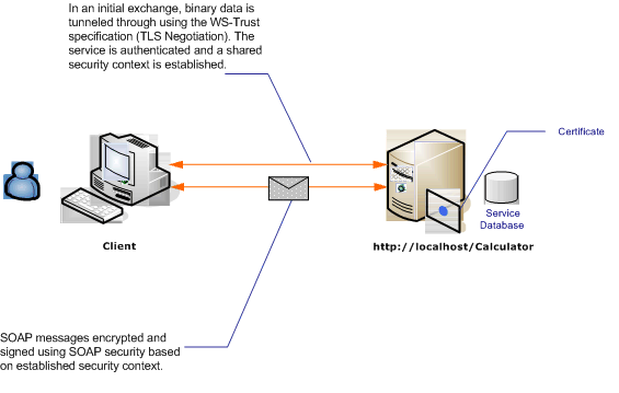 Message security with an anonymous client