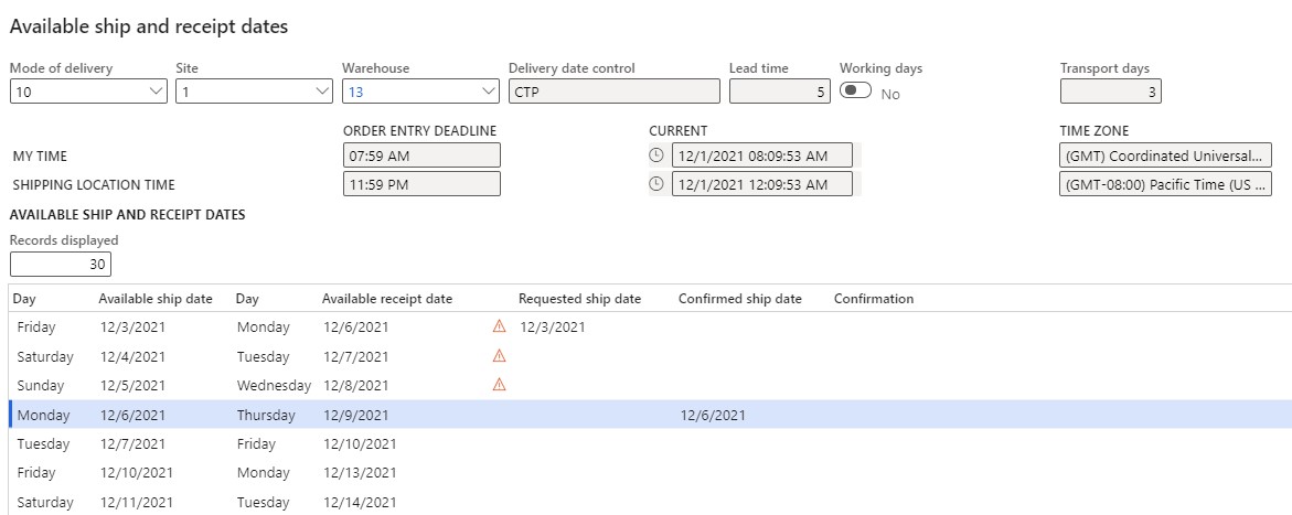 Promesa de pedidos con capacidad para comprometer (CTP)