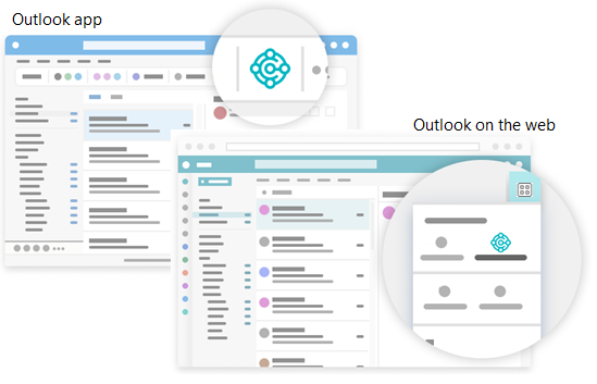 Acceda a los complementos de Business Central en Outlook.