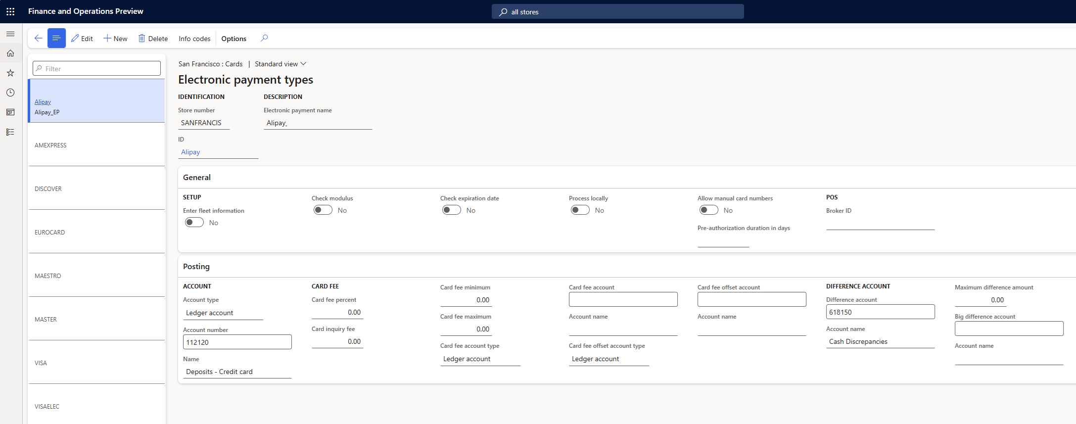 Map the card type to a payment method