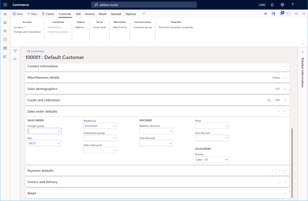 Ejemplo de configuración de cliente.