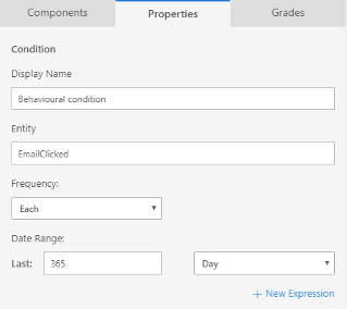 Configuración de la ventana de condición.