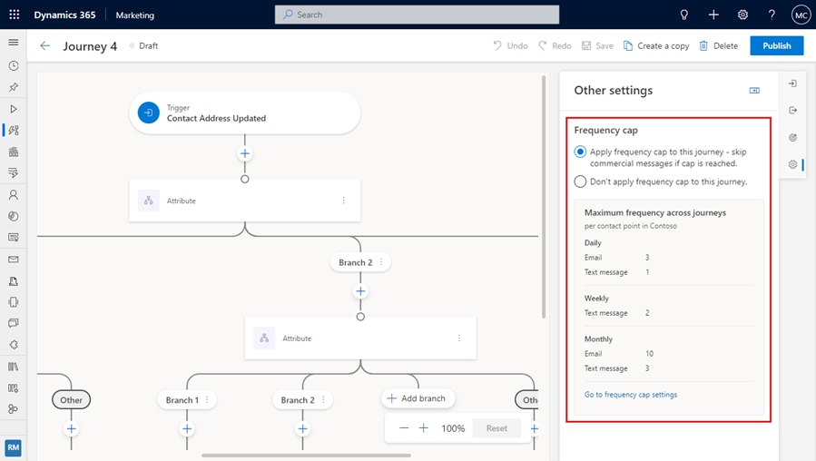 Captura de pantalla de la omisión de la configuración de frecuencia máxima.