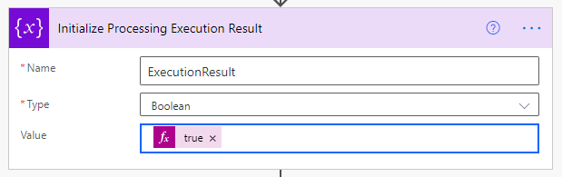 Inicializar el resultado de la ejecución del procesamiento