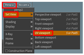 Comando UV viewport.