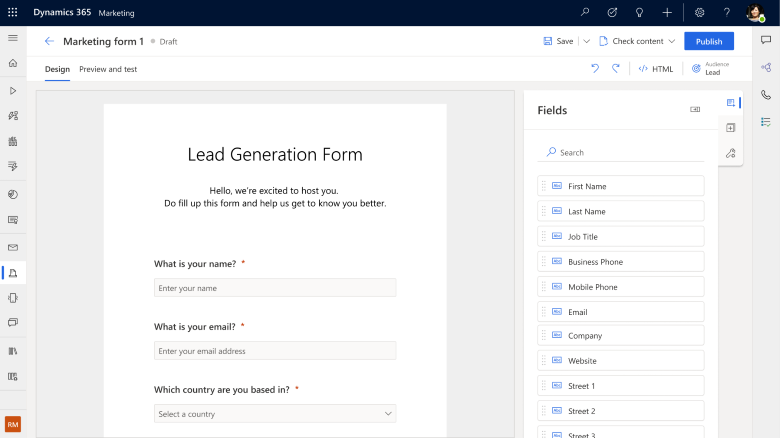 Crear formularios de captura de clientes potenciales con el nuevo editor de formularios