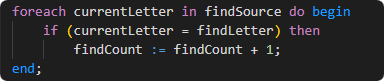 Use la palabra clave foreach para iterar sobre caracteres de variables de texto