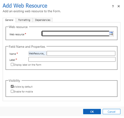 Cuadro de diálogo Agregar recurso web