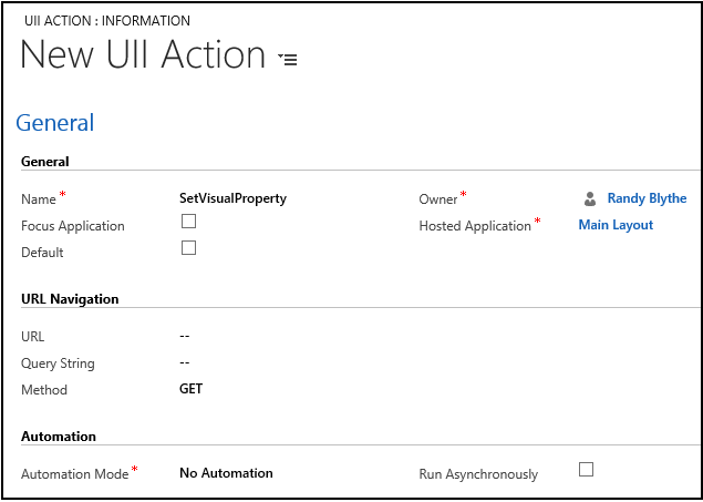 Crear una acción de UII para el control hospedado Diseño principal.