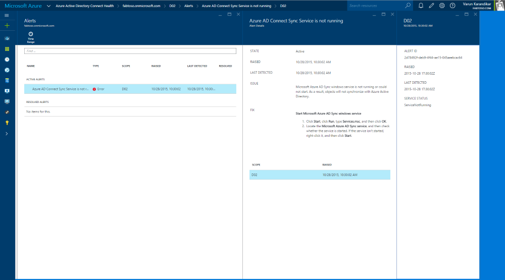 error de sincronización de Microsoft Entra Connect