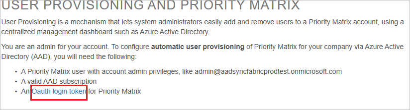 Incorporación de SCIM de Priority Matrix