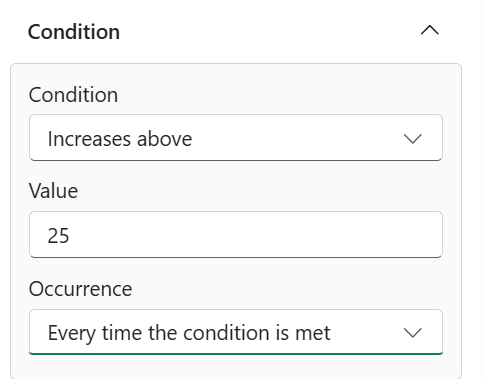 Captura de pantalla que muestra el gráfico de detección de reglas de tiempo de tránsito promedio para el tutorial del activador.