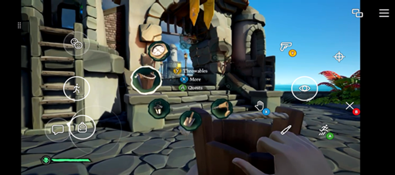 Screenshot of Sea of Thieves using a radial menu