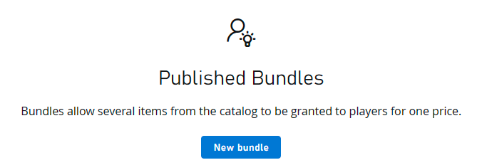 New bundle button