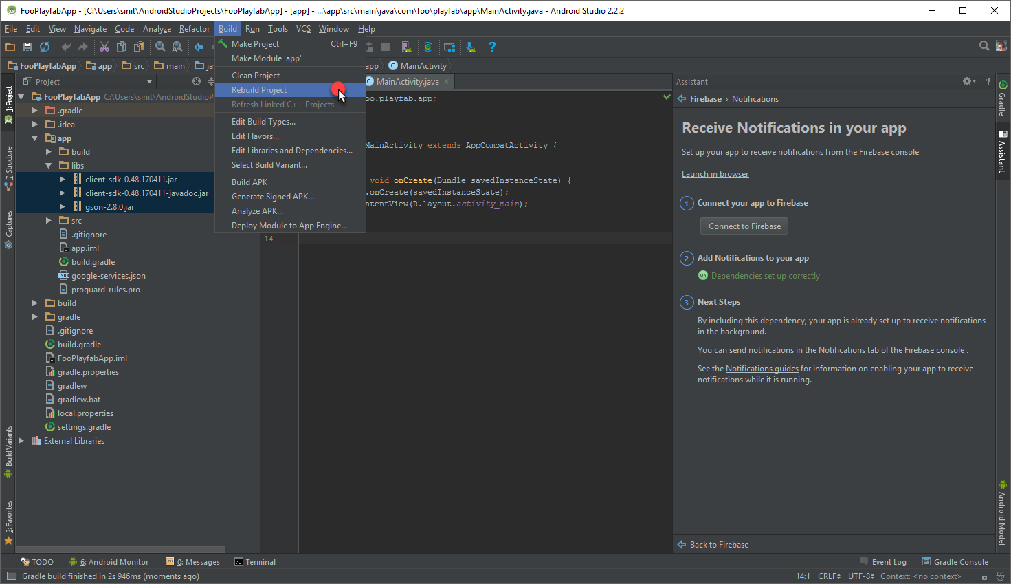 Android Studio - Rebuild project