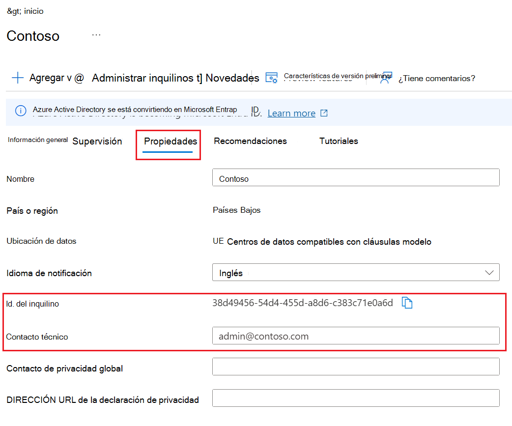 Búsqueda del contacto técnico de un inquilino