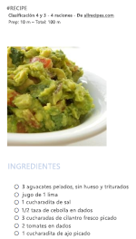 Extracción de recetas de ejemplo