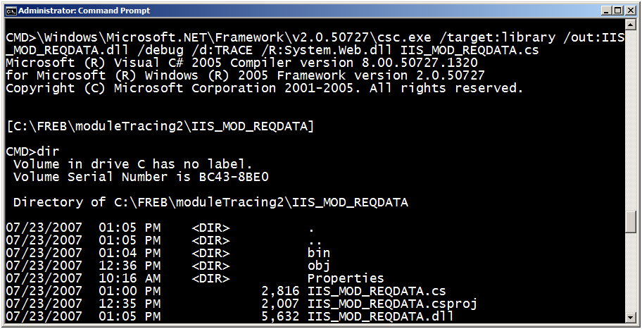 Screenshot of the exclamation code dash consoleMain command in Notepad.