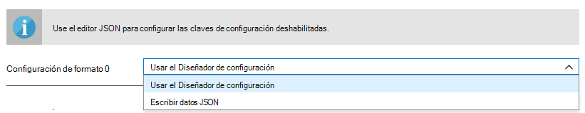 Formato de configuración: uso del diseñador de configuración