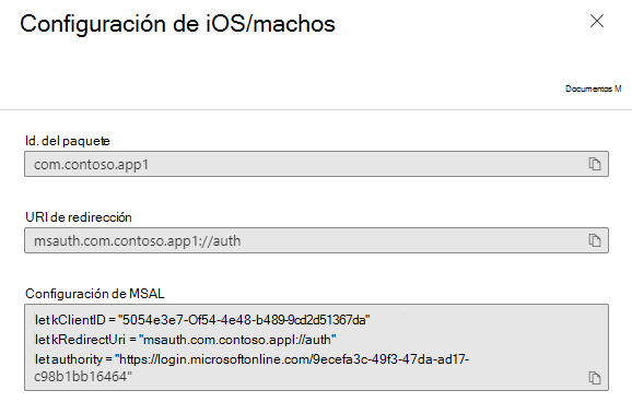 Revise el panel de configuración de registro de aplicaciones.