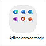 Captura de pantalla de la carpeta del perfil de trabajo en Samsung Galaxy S20