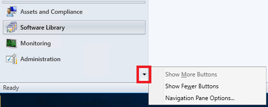 Configuration Manager áreas de trabajo con el menú contextual.