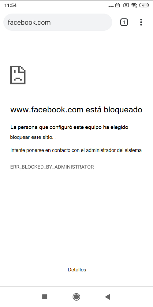 Dirección URL bloqueada