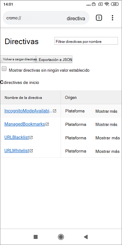 Confirmar que la configuración se aplica correctamente