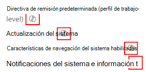 Recorte de pantalla que muestra la información sobre herramientas de Copilot para una configuración en Microsoft Intune y el Centro de administración de Intune.