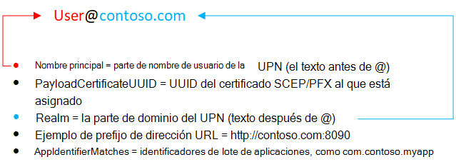 Atributo sso de nombre de usuario de iOS/iPadOS en Microsoft Intune