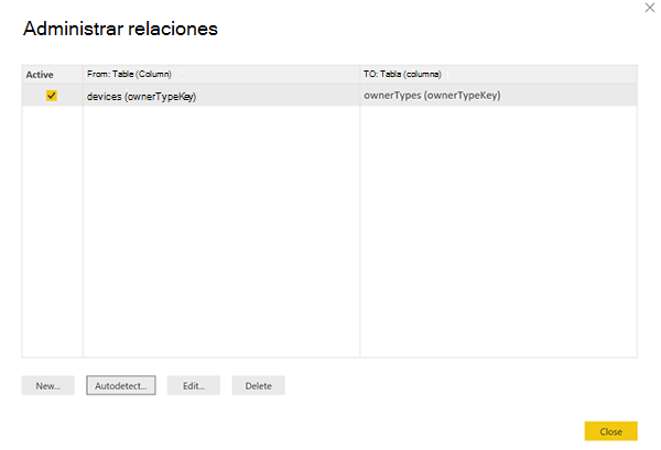 Administrar relaciones de datos relacionados entre tablas.