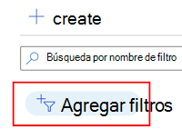 Captura de pantalla que muestra cómo agregar un filtro para filtrar la lista de filtros existente en Microsoft Intune.