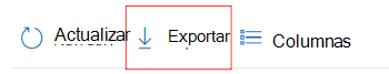 Para exportar datos de registro a Azure Monitor, seleccione Exportar configuración de datos en Microsoft Intune y Intune centro de administración.