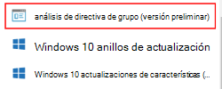 Captura de pantalla que muestra la etiqueta de vista previa pública de ejemplo en Microsoft Intune centro de administración y Microsoft Intune.