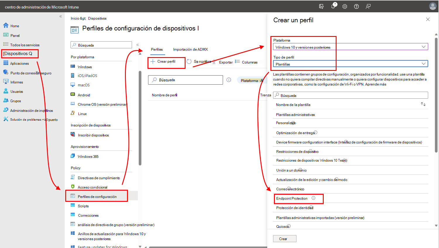 Seleccione el perfil de BitLocker