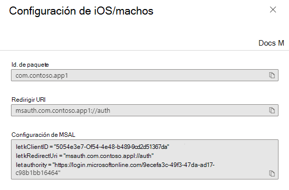 Revise el panel de configuración de registro de aplicaciones.