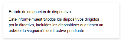 Recorte de pantalla que muestra el estado de asignación de dispositivos en Microsoft Intune y el Centro de administración de Intune.