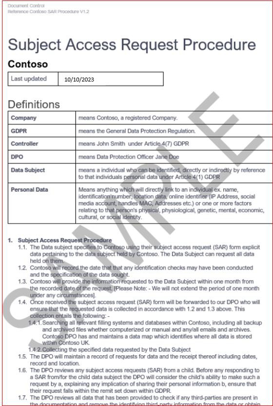 Documentación de procedimientos de solicitud de acceso del firmante.